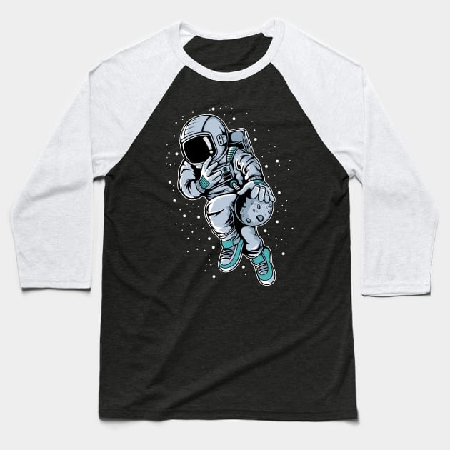 astronaut basketball Baseball T-Shirt by Mako Design 